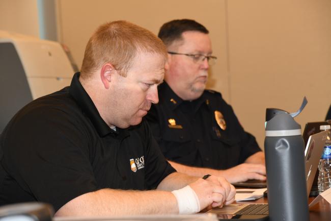 several people in a meeting