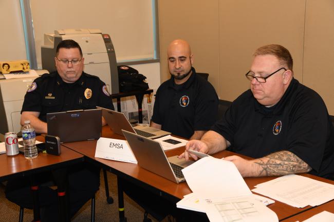several people in a meeting