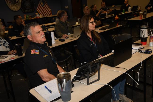 several people in a meeting