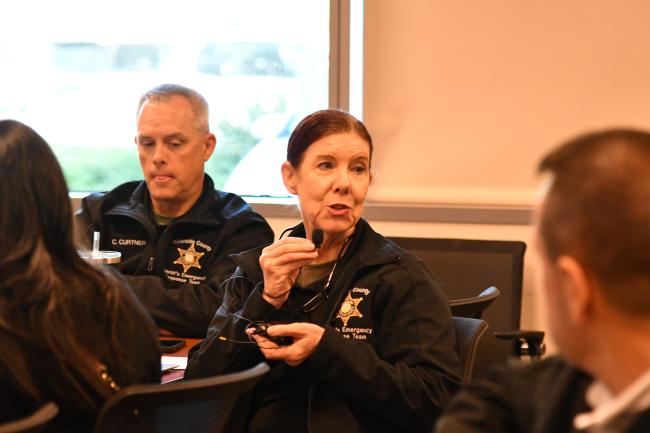 several people in a meeting