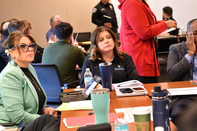 several people in a meeting