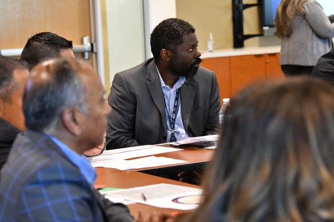 several people in a meeting