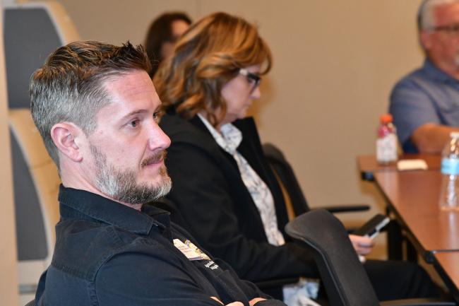 several people in a meeting