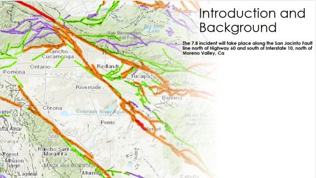 map of earthquake fault lines in Riverside County