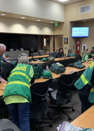 Image of CERT Field Day participants practicing various skills.