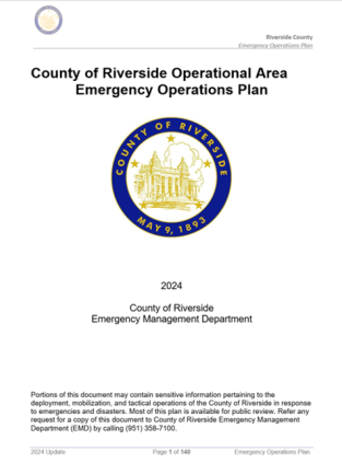 Image of the 2024 Emergency Operations Plan cover.